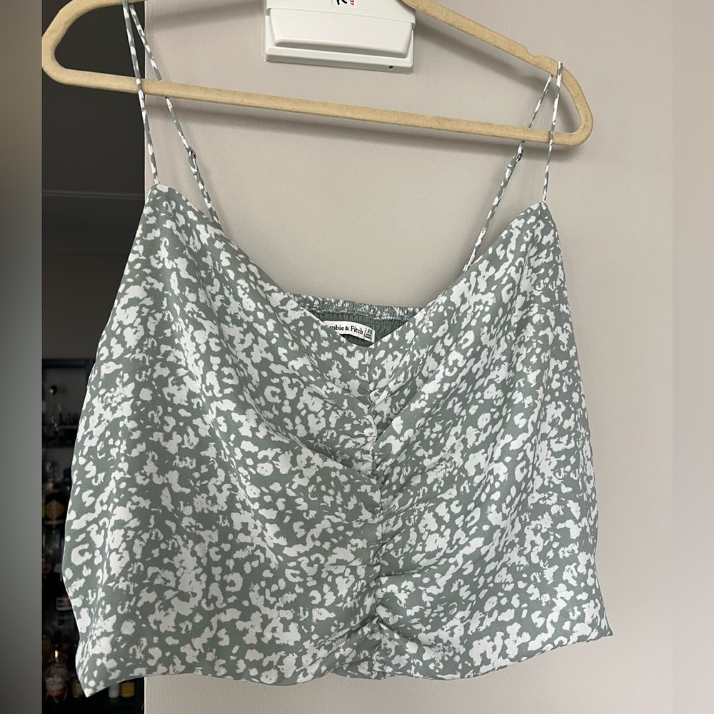 Abercrombie & Fitch Faux Silk Ruched Cami